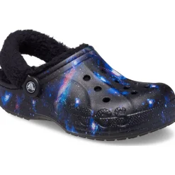 Crocs Baya Lined Fuzz Strap Graphic Clog