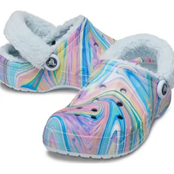 Crocs Baya Lined Fuzz Strap Graphic Clog