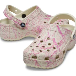 Crocs Classic Platform Snake Print Clog Women