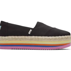 Toms Canvas Rainbow Platform Rope High Alpargata