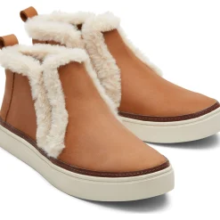 Toms Leather Faux Fur Women's Bryce Sneaker