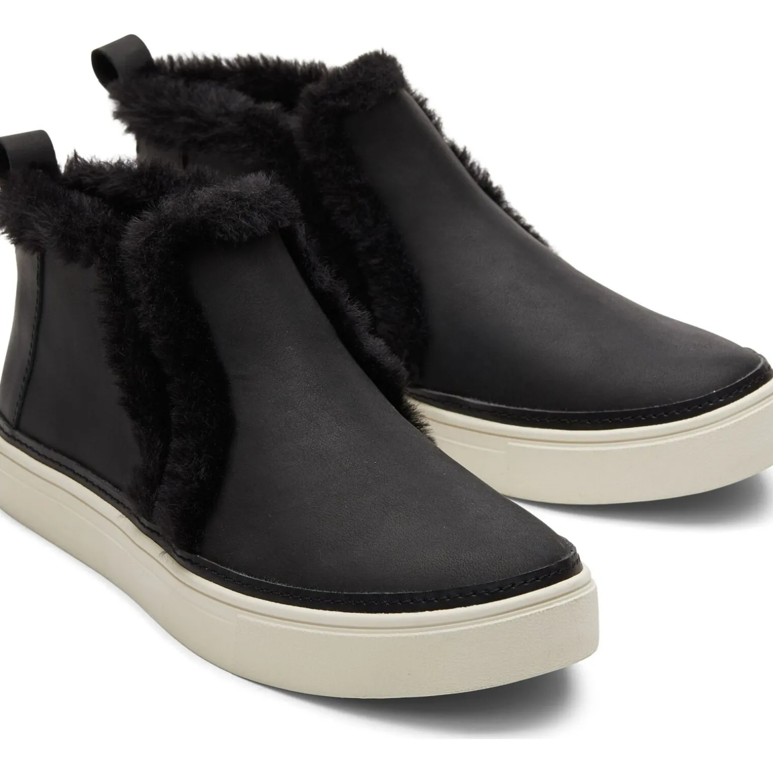 Toms Leather Faux Fur Women's Bryce Sneaker