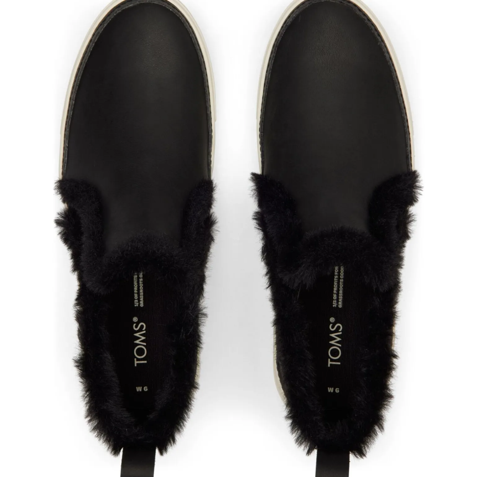 Toms Leather Faux Fur Women's Bryce Sneaker