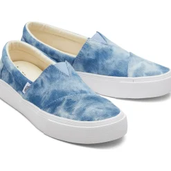 Toms Washed Denim Women Alpargata Fenix Slip On